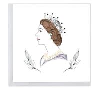 Quilling Queen Elizabeth Royal Portrait Hand-Finished Art Greeting Card Frameable Art - Suitable for Framing in a Card Frame - by The Quilling Card Company