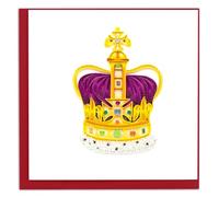 Quilling St Edward's Royal Crown Fit for Royalty! Hand-Finished Greeting Card Frameable Art - Suitable for Framing in a Card Frame - by The Quilling Card Company