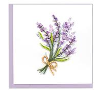 Quilling Tied Lavender Bunch Scented Surprise Hand-Finished Art Greeting Card Frameable Art - Suitable for Framing in a Card Frame - by The Quilling Card Company