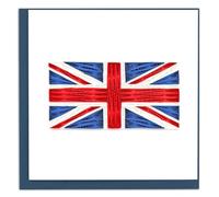 Quilling Union Jack Flag Hand-Finished Art Greeting Card Frameable Art - Suitable for Framing in a Card Frame - by The Quilling Card Company