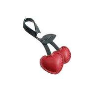 QUILSTM Showing Unique Taste. Made Of PU Leather Pendant Jewellery Heart | Charming Accessory Charming Cherry Keychain Charm Gift Backpacks Wallets Girls Lovely Decorative Fashion