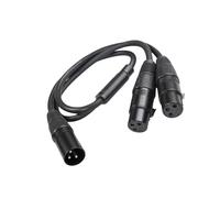 QUILSTM State Of Art Male To 3 Pin XLR Male Adapter Shielded Cable Ensures | Experience XLR Connector Microphone Stereo Audio Cable Etc.into Two Line 3 Pin Mini Converter