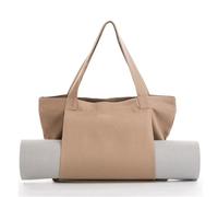 QUILSTM Yoga Paddle Shoulder Bag Yoga Bag Windcloth Pilates Handbag Suitable Use on Tour for Convenient Mat (Grey), Apricot