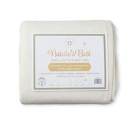 Quilt Batting Twin Size, 72" x 96" | 100% Cotton - No Poly Scrim or Resin | Medium Weight Batting Roll for Stuffing Blankets and Quilting Supplies