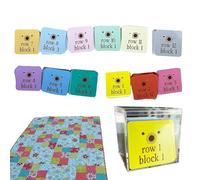 Quilt Block Row Markers - Quilting Notions Acrylic Box, Sewing Cardstock Paper Guide | Lightweight Fabric Pattern Tool, Portable Crafts Storage, Cutting Kit, Practical Measuring Template,craft