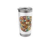 Quilt Gang Heart Patchwork Design Stainless Steel Insulated Tumbler