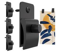 Quilt Hangers Wall Mount, Tapestry Hanger Display on Wall, Strong Hold Quilt Clip for Tapestry Rug Blanket Carpet, Black, Display Wall Hanger, Wall Hanging Clips, 4 Wall Rug Hangers