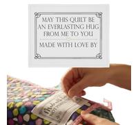 Quilt Labels in or Polyester with Sew-On or Iron on Backing, Printed Handmade Tags for Quilts Blankets Sewing Crafts, Personalized Sewing Labels for Quilters Knitters DIY Projects(#A*12)