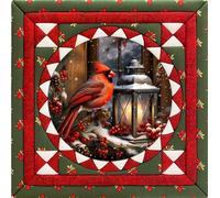 Quilt Magic My Winter Cardinal No-Sew Quilt Kit