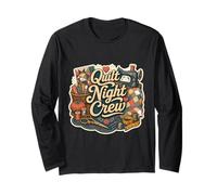 Quilt Night Crew Sewing Patchwork Long Sleeve T-Shirt