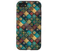 Quilt Pattern Turquoise Aesthetic Patchwork Case for iPhone SE (2020) / 7 / 8
