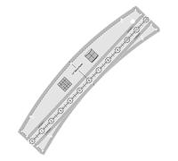 Quilt Ruler, Acrylic Fabric Cutting Tool, Professional Clear Template with Wave Stencil Embroidery Dressmaking Sewing Projects, Ideal for Quilters, Pattern Makers, Textile Design, Home Crafting