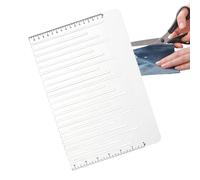 Quilt Ruler Acrylic Measuring Template, Fabric Edge Trimming Tool, 11.8" x 7.8", Quilting Ruler Design, Sewing Binding Guide for Fabric Clothing, Shirt