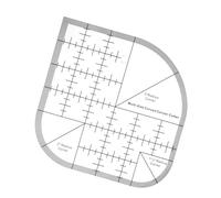 Quilt Ruler, Curved Corner Cutter Ruler Quilting Supplies Acrylic Quilting Templates Sewing Rulers and Guides for DIY Supplies Multifunctional Tool