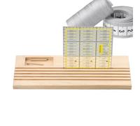 Quilt rulerss Organizer - Sewing Stand Holder, Wooden Slot Storage | Quilting Craft Tool Display Setup Station, Multi Slot Beech Wood rulerss Rack with Bobbin Spool Pins for Sewing Room