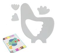 Quilt Stencils - 5 Inch Acrylic Precision Ruler Set, Poultry Motif Craft Tool, Creative Fabric Design for Beginners Projects Use | Reusable Template for Precise Pattern Cutting
