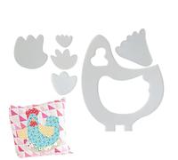 Quilt Templates - Acrylic Chicken Shape Quilt Ruler - Stencil Tools Supplies for Projects Place Mats Wall Decor Women Beginner Family Activities Parties