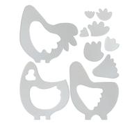 Quilt templates, chicken quilt template set | Beginner-friendly chicken quilt template - Reusable Pochie hand sewing accessories for fam activities