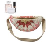 Quilted Bag,Vintage Lightweight Adjustable Strap,Vintage Inspired Fabric Sling Bag - for Outdoor Travel Hiking Cycling Riding Fishing Sports Picnic Home Hotel for Women Girls