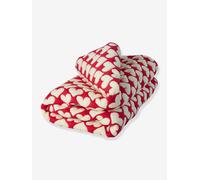 Quilted bedspread Cream & red hearts RICE large red