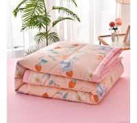Quilted Bedspread for Single Double Size, Soft Lightweight Printed Pattern Reversible Quilted Bed Throw Patchwork Quilt, Sofa Blanket,A,180x200cm