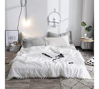 Quilted Bedspread Single Double King Size, Chickwin Seersucker Solid Color Coverlets Lightweight Microfiber Comforter Easy Care Sofa Blanket Throw for All Season (White,200x230cm)