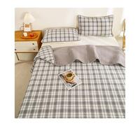 Quilted Bedspreads Bedroom Decor Cotton Plaid Quilted Bed Throw Bedspreads Soft Bedding Single Double Bed Quilt with 2 Pillowcase