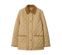 Quilted Beige Jacket with Check Lining - female - Burberry - Light Jackets - Beige - S - Jackets S