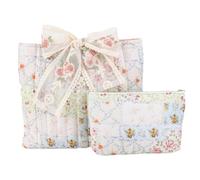 Quilted Bible Carrying Case Large Capacity Bible Sleeve Book Covers with Bow Lightweight for Shopping Travel Car Women Books Lover Gifts (Floral) (style4)