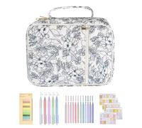 Quilted Bible Cover - Large Bìble Tote Bags Organizer, Floral Book Ořganizer | Protective Religious Scripture Carrier, Handled Padded Storage Journal Bag For Christians