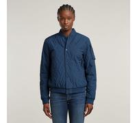 Quilted Bomber - Medium blue - Women XXS