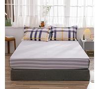 Quilted Brocade Cotton Bedspread with Lace Ruffled Bed Skirt Decoration, Floral Pattern Design, for California King Bed