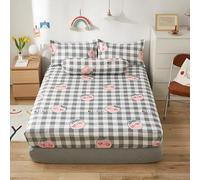 Quilted Brocade Cotton Bedspread with Lace Ruffled Bed Skirt Decoration, Floral Pattern Design, for California King Bed