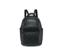 Quilted Check Pattern Backpack JFY Black One Size