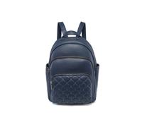 Quilted Check Pattern Backpack JFY Navy One Size