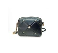 Quilted Check Pattern Diamante Details Cross Body Bag JFY Black One Size