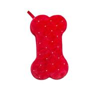 Quilted Christmas Stocking Hanging Decorations in Red and White Set of | The stocking-shaped designs show quilted diamond stitching and contrasting cuffs, with red and white versions visible among