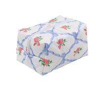 Quilted Cosmetic Pouch, Travel Toiletry Organizer, Large Vanity Case, Portable Makeup Holder, 6.3x3.74x3.94in, Perfect for Girls Who Need a Stylish Yet Functional Storage Solution