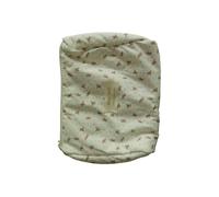 Quilted Cotton Cosmetic Bag for Women - Large Capacity Travel Makeup Organizer, Soft & Stylish Toiletry Pouch for Beauty & Skincare Essentials, 1PC - Little Bear/Medium, White Waffle Patterm