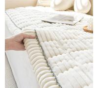 Quilted Cozy Sofa Cover, Non Slip Washable Pet Sofa Pad, Thick Soft Corduroy Couch Slipcovers Cushion Furniture Protector for Living Room (Green,90x240cm)