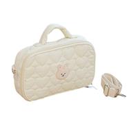 Quilted Cute Print Embroidery Baby Diaper Bag for Women(Little Rabbit)