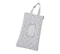 Quilted Diaper and Wipes Pouch Hanging Floral Wet Wipe Bag Potable Diaper Bag Reusable Wipes Pouch for for Stroller Car Travel