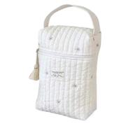 Quilted Diaper Bag - 14.17 Inch Cotton Fabric | Portable Diaper Organizer | Outdoor Travel Caddy For Nappy Chouches, Diaper Bag, Toys Organizer, & F