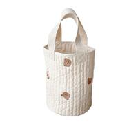 Quilted Diaper Bag Embroidery Tote Bag Cotton Cosmetic Large Capacity Storage Travel Handbag Comfortable And