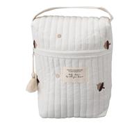 Quilted Diaper Bag | Quilted Zipper Diaper Bag,Cloth, Portable Pacifier with Handle for Toys Wipes Feeding Bottles