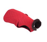 Quilted Dog Coat - Red - approx. 30cm Back Length