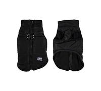 Quilted Down Jacket with Fleece Lining Zip Size S/30 cm Black