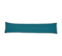 Quilted Draught Excluder Door Draft Stopper - 87x18x15cm - Removable Zipped Cover - Soft Hollowfibre Polyester Filling - Draught Blocker for Doors & Windows (GREEN 87cm LONG)