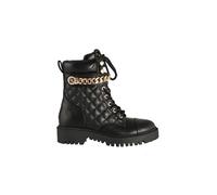 Quilted Eco-Leather Ankle Boots- female- Guess- Lace-up Boots- Black- 3 UK- Shoes 3 UK