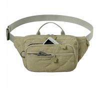 Quilted Fanny Pack for Women, Lightweight Puffy Crossbody Sling Belt Bag with Adjustable Strap, Multi-Pocket Dual Zipper Waist Purse for Travel Running Casual Daily Use, Moss Green, 9.4 x 5.9 x 3.1
